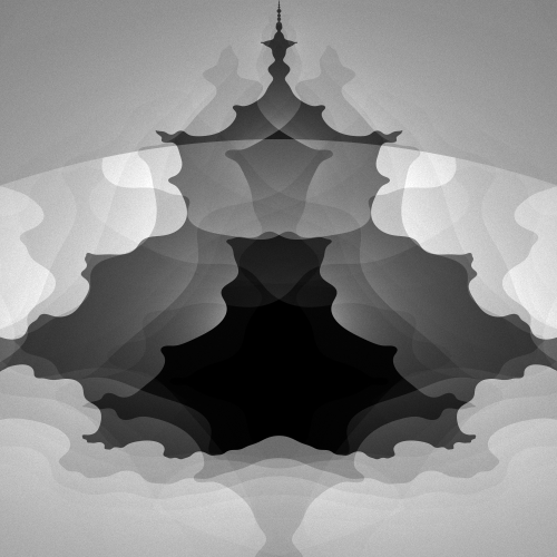 Buddhabrot rendered with 9 iterations.